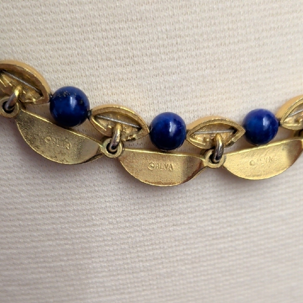 ALVA Necklace With Lapis- Museum Replica - Picture 6 of 7